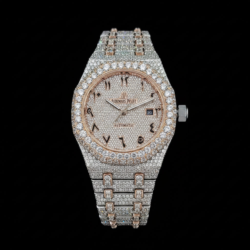 Iced Audemars Piguet - Arabic Dial “Rose Gold”