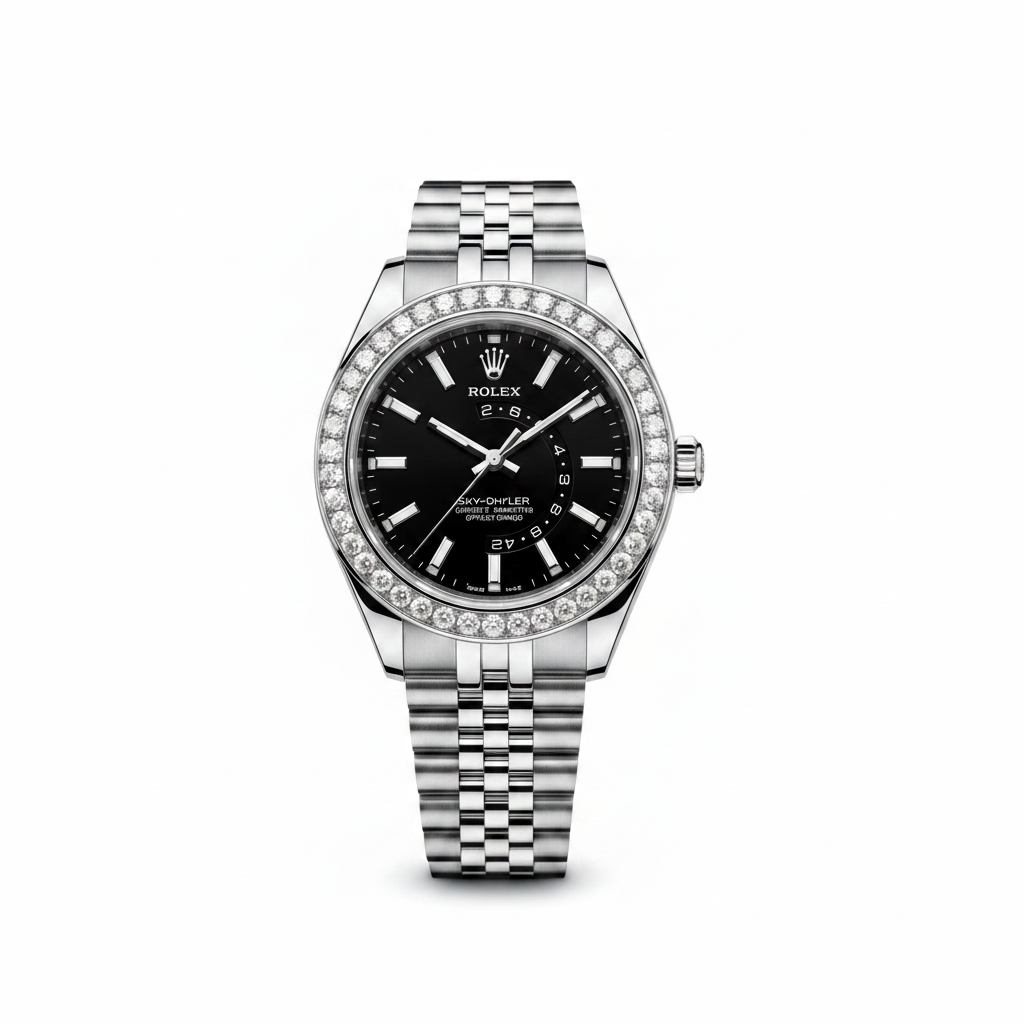 Plain Jane Rolex (Black & Silver)